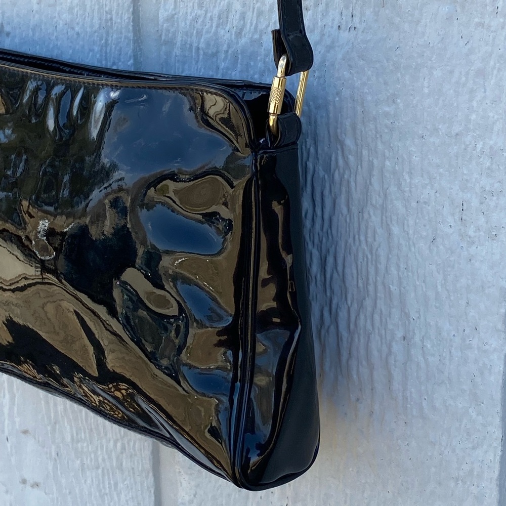Bundle 3 for 50% off 1970s-80s Ganson Black Patent Leather Bag - Picture 4 of 11